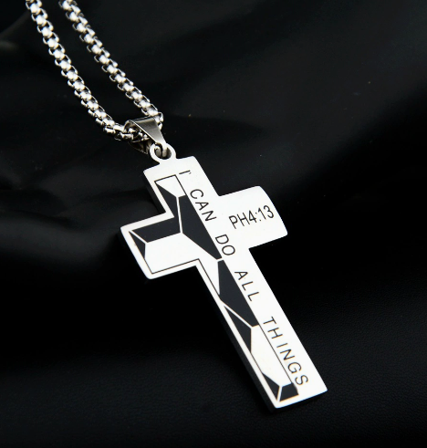 Baseball Cross Necklace – Stainless Steel Player Gift