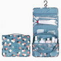 Foldable hanging toiletry organizer for travel