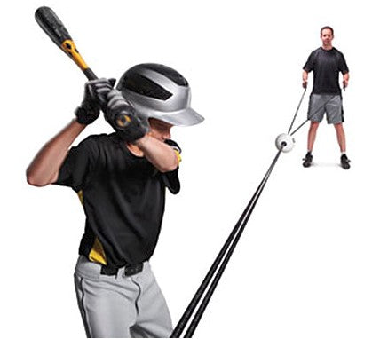 Zip-Line baseball hitting trainer practice setup