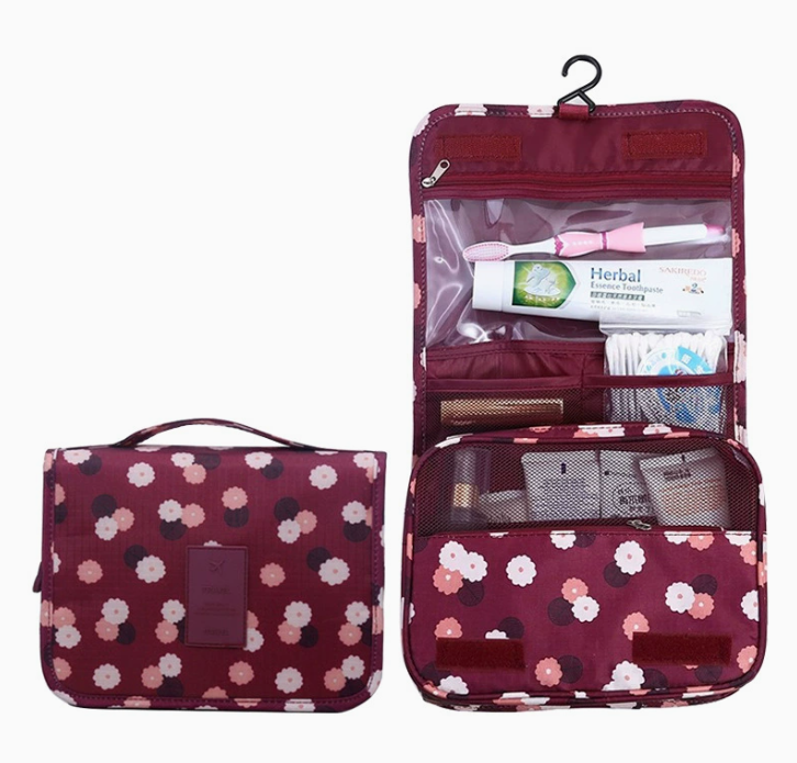 Foldable travel toiletry organizer alternate view