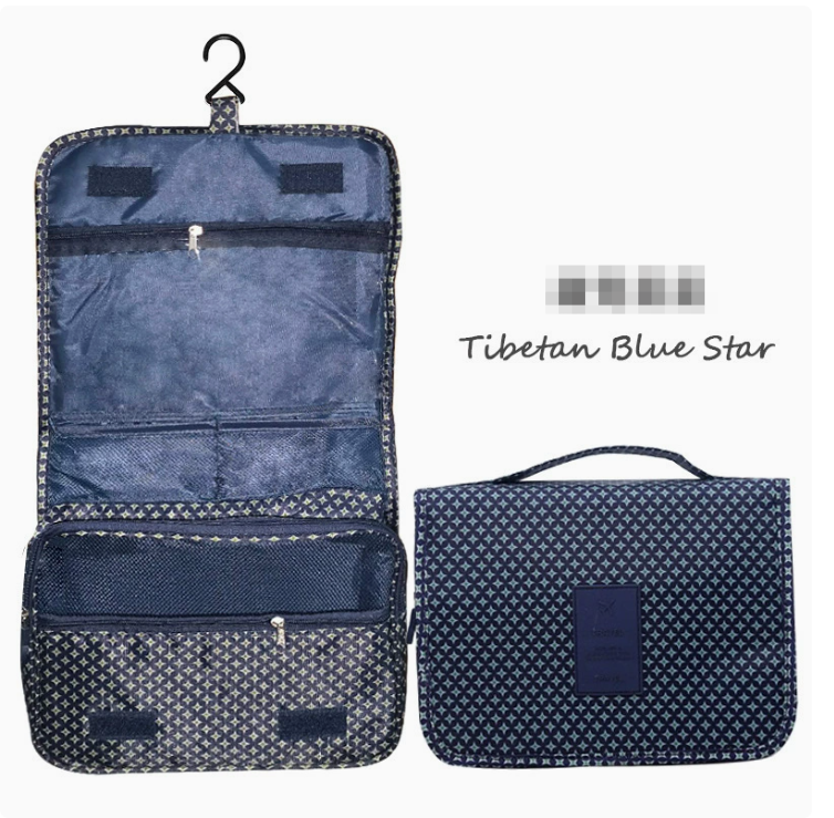 Foldable toiletry organizer for road trips