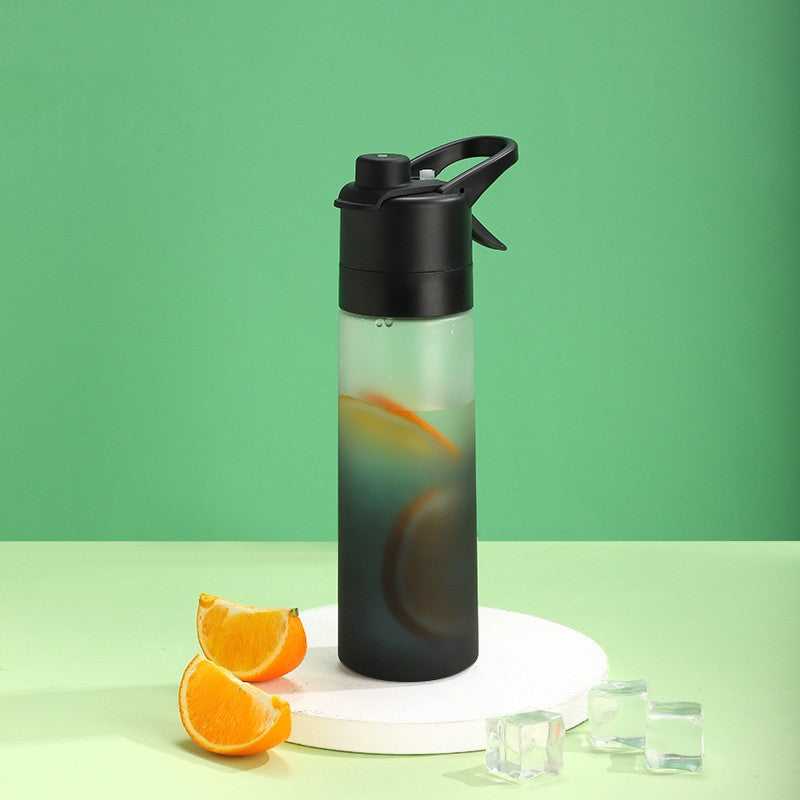 Misting sports bottle for outdoor tournament use